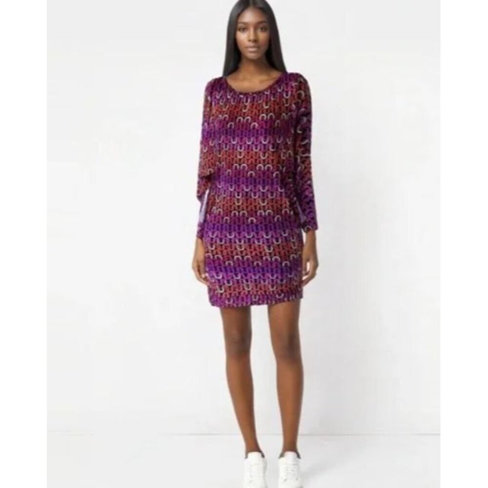 Trina Turk Echo Swim Cover-Up Multicolor Geometric Print Dress Women's Large